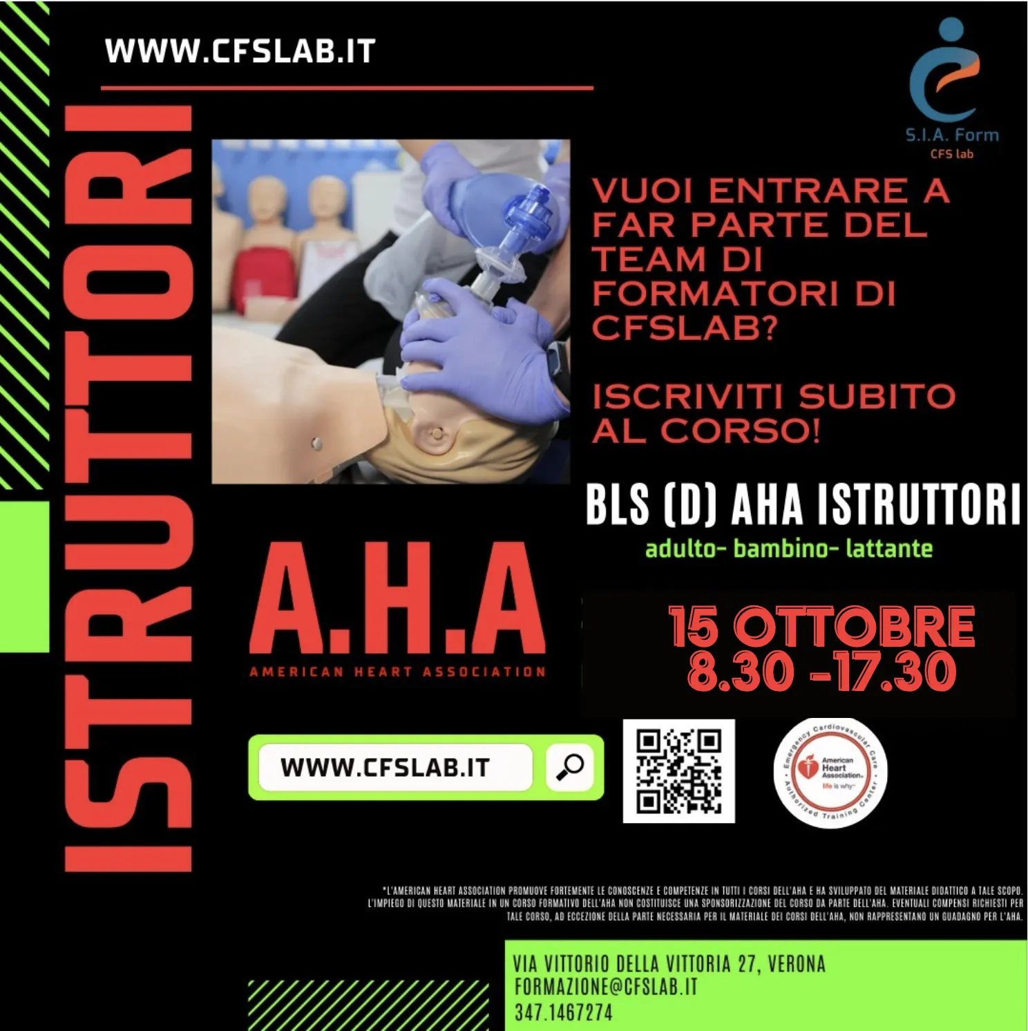 Corso istruttori BLS-d AHA